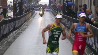 2016 Hamburg Wasser World Triathlon  Elite Mens Highlights [upl. by Cherianne]