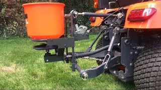 Homemade Fertilizer Spreader for a Sub Compact Tractor [upl. by Holbrooke]