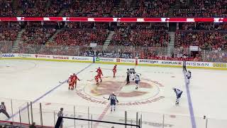 Calgary Flames Goal Horn Live Dillon Dube Version [upl. by Enaywd]