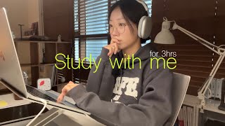 집에서 3시간 같이 집중해요 눈오는 날 스터디윗미 ☃ STUDY WITH ME at home ⏰ 5010 timer [upl. by Aicilif666]