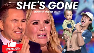 Golden Buzzer Very Extraordinary Voice Strange Baby Singing Song Shes Gone Makes the Judges Cried [upl. by Hosbein]