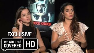 Exclusive Interview Lorenza Izzo and Ana de Armas Talks Knock Knock HD [upl. by Ahcatan10]