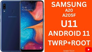 Samsung A20 A205F U11 Android 11 Root  How To Root Samsung Phones Using TWRP [upl. by Iaw]