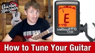 Tuning Guitar  How to Tune Guitar with a Digital Tuner [upl. by Antons954]