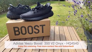 Yeezy Boost 350 V2 Onyx  Unboxing  HQ4540 [upl. by Auhs207]