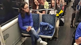 Woman Refuses To Take Bag Off Seat Gets Taught Lesson [upl. by Auqinehs]