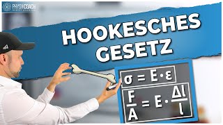 Hookesches Gesetz  Dehnung und Spannung Elastizitätsmodul [upl. by Aruasi333]