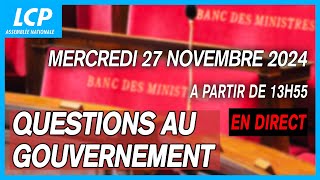 Questions au Gouvernement à lAssemblée nationale  27112024 [upl. by Ativla]