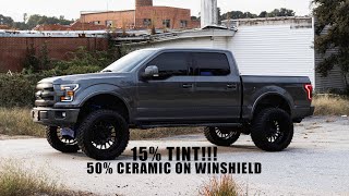 15 Tint50 Ceramic Windshield Tint on Lifted F150  I SHOULD HAVE WENT DARKER [upl. by Levitus]