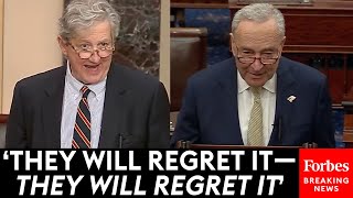 MUST WATCH John Kennedy Issues Blunt Warning To Schumer Democrats Over Mayorkas Impeachment [upl. by Nuahsel]