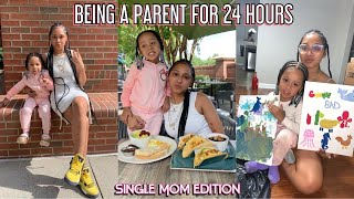 BEING A PARENT FOR 24 HOURS  SINGLE MOM EDITION [upl. by Eyahc]