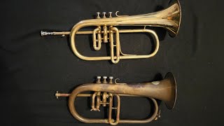 Couesnon 1934 amp C Mahillon 1939 vintage flugelhorn comparison [upl. by Sherwin950]