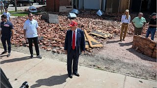 Donald Trumps message to Biden and Harris amid visit to hurricaneravaged Georgia [upl. by Nnagrom]