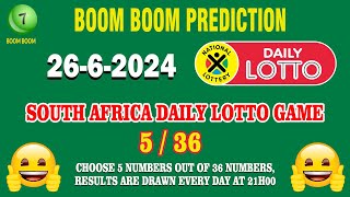 2662024 SA Daily Lotto Game Prediction I SA Daily Lotto prediction today [upl. by Otreblig475]