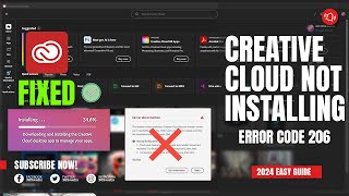 FIX ✅ Adobe Creative Cloud 2024 quotServer Connectionquot Error 206 Install Stuck [upl. by Esilanna]