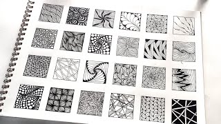 24 Easy zentangle Patterns  24 mandala patterns  Doodle Patterns Mandala Patterns [upl. by Strader]