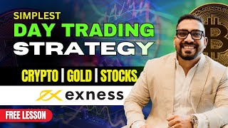 Simplest Day Trading Strategy for Beginners to trade in Crypto Gold or stocks with ZERO experience [upl. by Nelubez558]