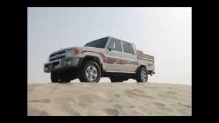 تطعيس شاص غمارتين موديل 2013 قطر سيلين land cruiser 70 dual cap on sand dunes [upl. by Anawat805]