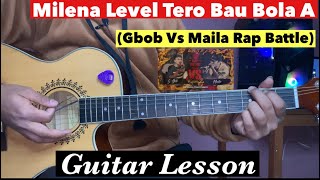 Milena Level Tero Bau Bola A  Gbob  Guitar Lesson  Original Plucking [upl. by Semaj323]