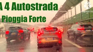 Autostrad Italiane  A4 Autostrada Pioggia Forte [upl. by Dogs]