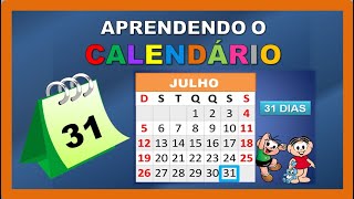 Aprendendo o calendário  Meses do ano  Dias da semana [upl. by Asyar]