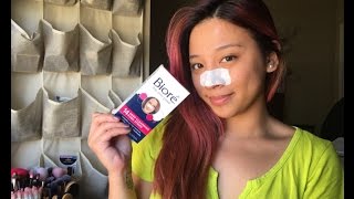 Biore Deep cleansing pore strips review first impressions [upl. by Celene]