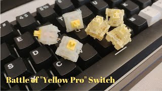 Akko Cream Yellow Pro vs Gateron Milky Yellow Pro stock  Sound Comparison [upl. by Eilsew239]