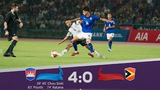 Sea Game 2023 Cambodia 4  0 Timor Leste​​ អត្ថធិប្បាយដោយ Admin ជីង ចក Jing Jok Football [upl. by Rozanne]