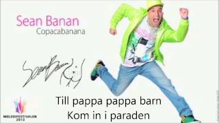 Sean Banan  Copacabanana Lyrics [upl. by Attlee799]