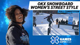 OKX Women’s Snowboard Street Style FULL COMPETITION  X Games Aspen 2024 [upl. by Adiazteb74]