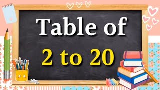 table 2 to 20table [upl. by Epolulot]