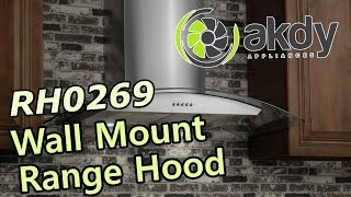 AKDY Wall Mount Range Hood Model RH0269 Product Showcase [upl. by Anyat]