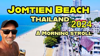 Thailand 4K  Jomtien Beach Walking Tour [upl. by Aisad]