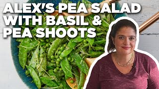 Alex Guarnaschellis Pea Salad with Basil and Pea Shoots  Food Network [upl. by Anirbac]