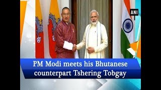 PM Modi meets his Bhutanese counterpart Tshering Tobgay  ANI News [upl. by Posner]