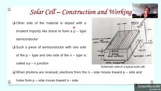 32 Solar cell Construction amp working [upl. by Akilegna221]