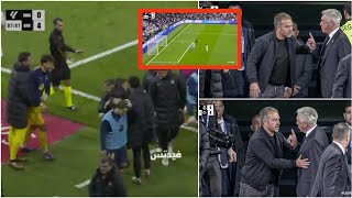 🔥 Carlos Ancelotti vs Hansi Flick Clash during Barcelona vs Real Madrid El clasico match 2024 [upl. by Remled]