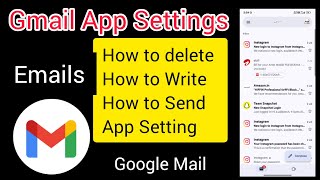 gmail App Full Tutorial all Settings  Google mail app all settings  How to delete gmails gmail [upl. by Abebi]