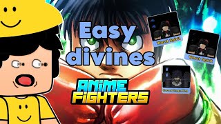 Crazy glitch Easy way to get divine fighters in Roblox Anime Fighters Simulator [upl. by Enitsyrk]