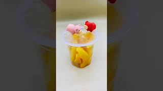 🐷Piglet eating show Canned yellow peach stopmotion cartoon eatingshow funny piglet eating [upl. by Yllrebmik712]