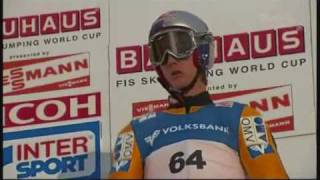 Gregor Schlierenzauer 1505m fail  Lillehammer 6122009 [upl. by Yl]