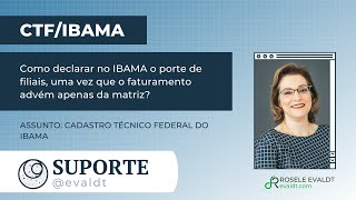 Como declarar no IBAMA o porte de filiais uma vez que o faturamento advém apenas da matriz [upl. by Oecam922]