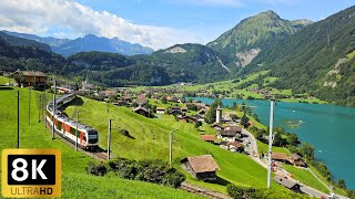 8K  Lungern Switzerland  Irresistibly Picturesque Swiss Village  Walk Tour  8K UHD video [upl. by Ennovahc]