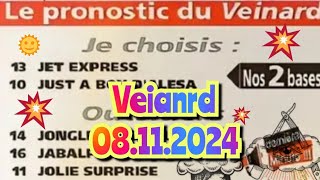 veinard vendredi 08 NOVEMBRE 2024🙋‍♂️🙋‍♂️ base solide 💲💲quinte demain [upl. by Ardekal]