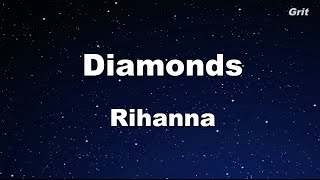 Diamonds  Rihanna Karaoke 【No Guide Melody】 Instrumental [upl. by Ahsaercal]