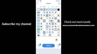 Crossword Master Level 4 Answers  Crossword Master Puzzle 4 [upl. by Liagaba]