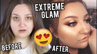 EXTREME GLAM TRANSFORMATION  SPOTLIGHT CUT CREASE TUTORIAL  NEW PRODUCTS [upl. by Claire]