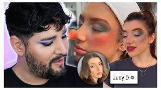 This Is The Worst Makeup Ever  Pro MUA reacts to Judy D Worst Reviewed Makeup Artist [upl. by Lowenstein]