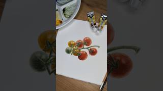 Botanical illustrationwatercolor drawing painting botanicalillustration tomatoes vegetables [upl. by Itnava]