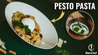 ASMR Pesto Pasta Simple and Delicious Recipe by Blenchef🍝 [upl. by Richmound261]